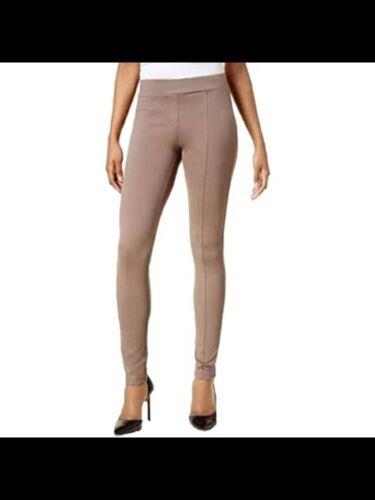 STYLE & COMPANY Womens Brown Stretch Pull-on Ponte Seamed Skinny Leggings M fB[X
