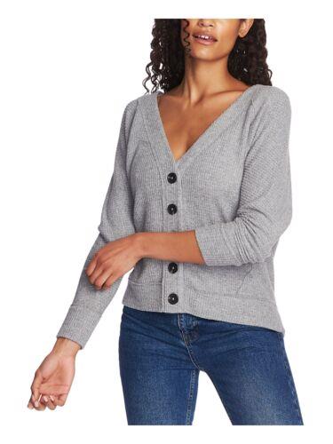 1. STATE Womens Gray Long Sleeve With Buttons Sweater S レディース