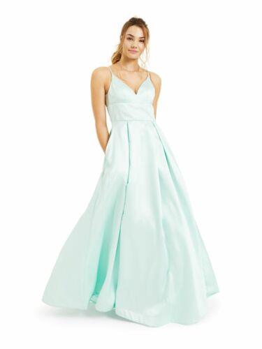 B DARLIN Womens Green Crinoline Lining Satin Dress Juniors 910 レディース