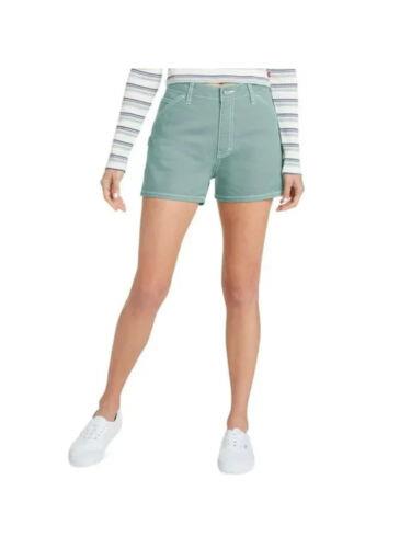 楽天サンガディッキーズ DICKIES Womens Light Blue Zippered Carpenter High Waist Shorts Juniors 1331 レディース