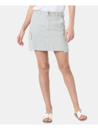 W[Y JOE'S Womens Gray Frayed Pocketed Mini Skirt Size: 30 fB[X