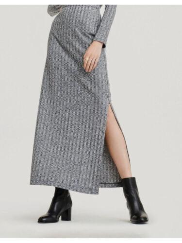 fB[P[GkC DKNY Womens Gray Elastic Waist Side Slits Tea-Length Wear To Work Pencil Skirt L fB[X