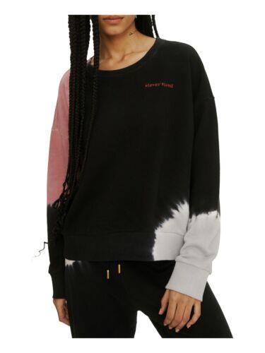 イレブンパリ ELEVEN PARIS Womens Black Color Block Sweatshirt SP レディース