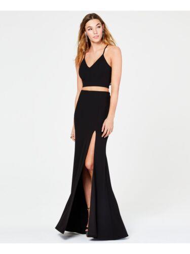 B DARLIN Womens Black Zippered Full-Length Evening Mermaid Skirt 910 fB[X