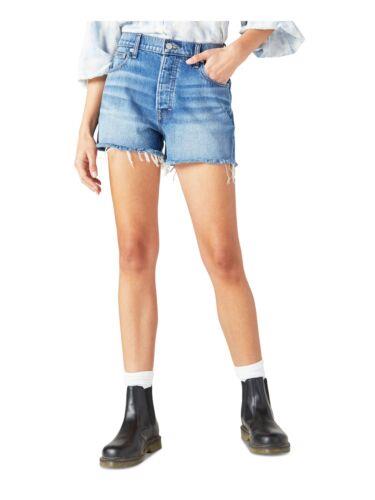 楽天サンガラッキー LUCKY BRAND Womens Blue Pocketed Frayed Hem High Waist Shorts 1834 レディース