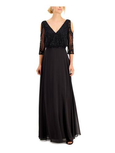 JKARA ファッション ドレス JKARA Womens Black Lined 3/4 Sleeve V Neck Full-Length Evening Gown Dress 4 カラー:Black■ご注文の際は、必ずご確認ください。※こちらの商品は海外からのお取り寄せ商品となりますので、ご入金確認後、商品お届けまで3から5週間程度お時間を頂いております。※高額商品(3万円以上)は、代引きでの発送をお受けできません。※ご注文後にお客様へ「注文確認のメール」をお送りいたします。それ以降のキャンセル、サイズ交換、返品はできませんので、あらかじめご了承願います。また、ご注文をいただいてからの発注となる為、メーカー在庫切れ等により商品がご用意できない場合がございます。その際には早急にキャンセル、ご返金いたします。※海外輸入の為、遅延が発生する場合や出荷段階での付属品の箱つぶれ、細かい傷や汚れ等が発生する場合がございます。※商品ページのサイズ表は海外サイズを日本サイズに換算した一般的なサイズとなりメーカー・商品によってはサイズが異なる場合もございます。サイズ表は参考としてご活用ください。JKARA ファッション ドレス JKARA Womens Black Lined 3/4 Sleeve V Neck Full-Length Evening Gown Dress 4 カラー:Black