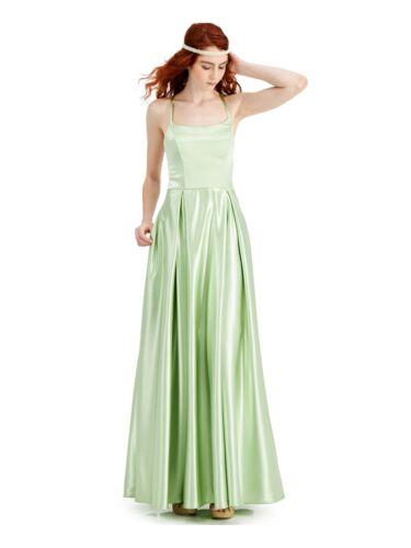 SPEECHLESS Womens Green Sleeveless Full-Length Prom Fit + Flare Dress 7 レディース