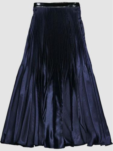 NXgt@[PC CHRISTOPHER KANE Womens Navy Pleated Zippered Waist Full-Length A-Line Skirt 4 fB[X