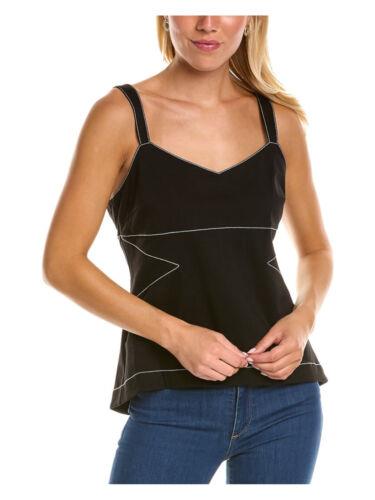 楽天サンガドナキャランニューヨーク DONNA KARAN NEW YORK Womens Black Unlined Step Hem Sleeveless V Neck Tank Top M レディース