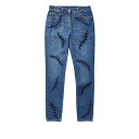 Moschino モスキーノ Franken-Scar Jeans in Blue レディース