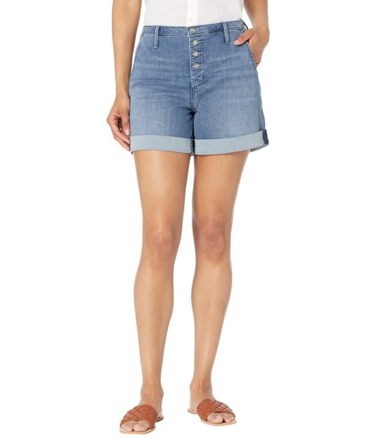 NYDJ Higher Rise Denim A-Line Shorts in Horizon レディース