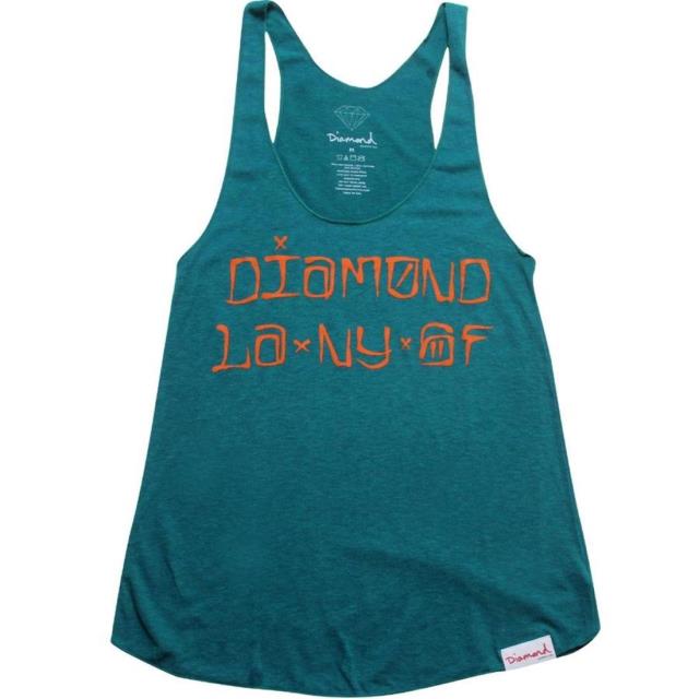 ダイヤモンド Diamond Supply Co Women Diamond Cities Tank Top (aqua) レディース