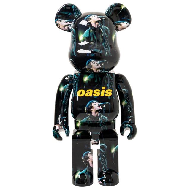 メディコム Medicom Oasis Knebworth 1996 Liam Gallagher 1000% Bearbrick Figure (black)