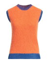 VALENTINO GARAVANI ヴァレンティーノ ファッション セーター VALENTINO GARAVANI Sleeveless sweaters カラー:Orange■ご注文の際は、必ずご確認ください。※こちらの商品は海外からのお取り寄せ商品となりますので、ご入金確認後、商品お届けまで3から5週間程度お時間を頂いております。※高額商品(3万円以上)は、代引きでの発送をお受けできません。※ご注文後にお客様へ「注文確認のメール」をお送りいたします。それ以降のキャンセル、サイズ交換、返品はできませんので、あらかじめご了承願います。また、ご注文をいただいてからの発注となる為、メーカー在庫切れ等により商品がご用意できない場合がございます。その際には早急にキャンセル、ご返金いたします。※海外輸入の為、遅延が発生する場合や出荷段階での付属品の箱つぶれ、細かい傷や汚れ等が発生する場合がございます。※商品ページのサイズ表は海外サイズを日本サイズに換算した一般的なサイズとなりメーカー・商品によってはサイズが異なる場合もございます。サイズ表は参考としてご活用ください。VALENTINO GARAVANI ヴァレンティーノ ファッション セーター VALENTINO GARAVANI Sleeveless sweaters カラー:Orange