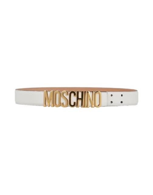 MOSCHINO モスキーノ アクセサリー小物 ベルト MOSCHINO Regular belts カラー:White■ご注文の際は、必ずご確認ください。※こちらの商品は海外からのお取り寄せ商品となりますので、ご入金確認後、商品お届けまで3から5週間程度お時間を頂いております。※高額商品(3万円以上)は、代引きでの発送をお受けできません。※ご注文後にお客様へ「注文確認のメール」をお送りいたします。それ以降のキャンセル、サイズ交換、返品はできませんので、あらかじめご了承願います。また、ご注文をいただいてからの発注となる為、メーカー在庫切れ等により商品がご用意できない場合がございます。その際には早急にキャンセル、ご返金いたします。※海外輸入の為、遅延が発生する場合や出荷段階での付属品の箱つぶれ、細かい傷や汚れ等が発生する場合がございます。※商品ページのサイズ表は海外サイズを日本サイズに換算した一般的なサイズとなりメーカー・商品によってはサイズが異なる場合もございます。サイズ表は参考としてご活用ください。MOSCHINO モスキーノ アクセサリー小物 ベルト MOSCHINO Regular belts カラー:White