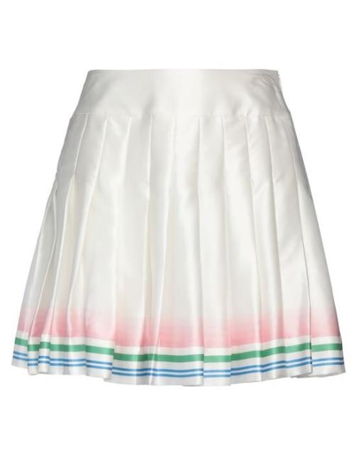 CASABLANCA ファッション スカート CASABLANCA Mini skirts カラー:White■ご注文の際は、必ずご確認ください。※こちらの商品は海外からのお取り寄せ商品となりますので、ご入金確認後、商品お届けまで3から5週間程度お時間を頂いております。※高額商品(3万円以上)は、代引きでの発送をお受けできません。※ご注文後にお客様へ「注文確認のメール」をお送りいたします。それ以降のキャンセル、サイズ交換、返品はできませんので、あらかじめご了承願います。また、ご注文をいただいてからの発注となる為、メーカー在庫切れ等により商品がご用意できない場合がございます。その際には早急にキャンセル、ご返金いたします。※海外輸入の為、遅延が発生する場合や出荷段階での付属品の箱つぶれ、細かい傷や汚れ等が発生する場合がございます。※商品ページのサイズ表は海外サイズを日本サイズに換算した一般的なサイズとなりメーカー・商品によってはサイズが異なる場合もございます。サイズ表は参考としてご活用ください。CASABLANCA ファッション スカート CASABLANCA Mini skirts カラー:White