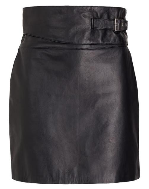 8 by YOOX 100% leather miniskirt with buckle fB[X