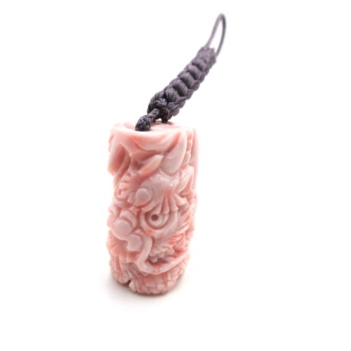 ピンク珊瑚 根付 龍 辰 干支 縁起物 彫り さんご サンゴ コーラル sango coral 本珊瑚 無染色 宝石珊瑚 子供の日 ひな祭り 端午の節句 お守り...