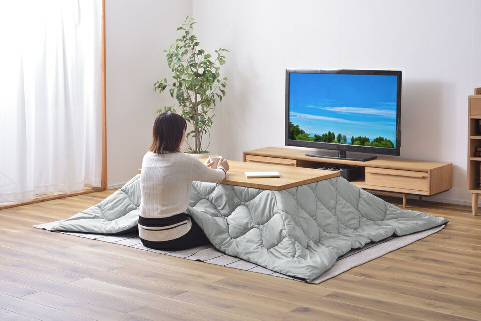 コタツ布団 長方形 ブラック／グレー こたつ布団 長方形 190×230 防寒 シンプル おしゃれ 収納バッグ付き キャンプ アウトドア リバーシブル 持ち運び ブラック グレー