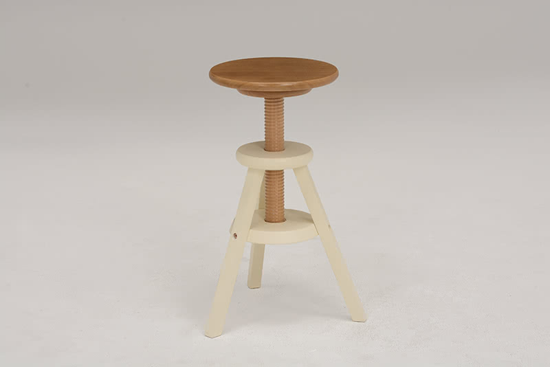 【完成品】回転スツール 高さ調整 いす イス 高さ調節 回転式 椅子 木製 おしゃれ コンパクト 回転昇降式 サイドテーブル 北欧 モダン ナチュラル 花台 フラワースタンド ホワイト VH-7960NWVH-7960NW [2]