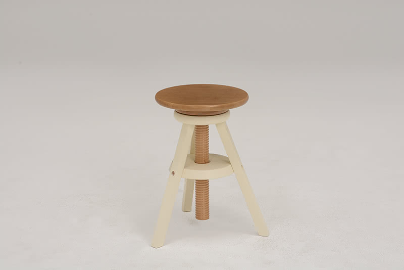 【完成品】回転スツール 高さ調整 いす イス 高さ調節 回転式 椅子 木製 おしゃれ コンパクト 回転昇降式 サイドテーブル 北欧 モダン ナチュラル 花台 フラワースタンド ホワイト VH-7960NWVH-7960NW [3]