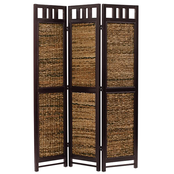 バナナリーフ スクリーン 3連Bnana leaf スクリーン 天然素材のバナナリーフと 軽くて丈夫な籐の衝立 S404-3AT