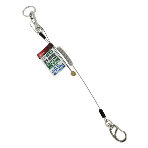 セフティコード S0.5kg SK11 SSC-05S クリア 耐久性、伸縮性抜群の落下防止、紛失防止用安全コードです。ステンレスワイヤーとウレタンコードを一体...