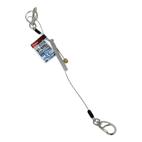 セフティコード R0.5kg SK11 SSC-05R クリア 耐久性、伸縮性抜群の落下防止、紛失防止用安全コードです。ステンレスワイヤーとウレタンコードを一体...