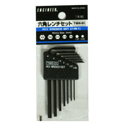 六角レンチセット エンジニア TWH-01 便利なフォルダー付で持ち運びにも最適の精密レンチセットです。組み立て保守作業。 BFJ1042805