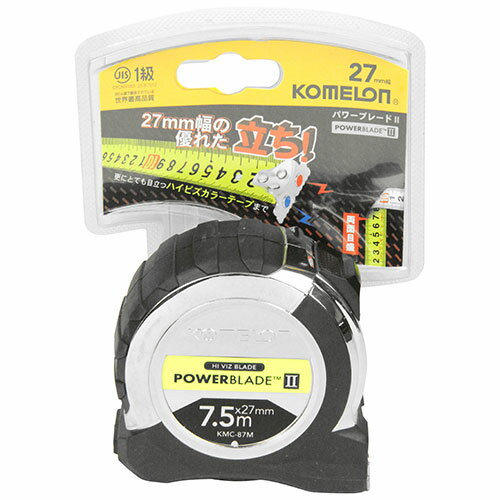 【9ヶ月保証付】パワーブレード2 7.5m コメロン KMC-87M 立ちの良い27mm幅テープです。7.5mまでの長さの測定。 BFJ1043830