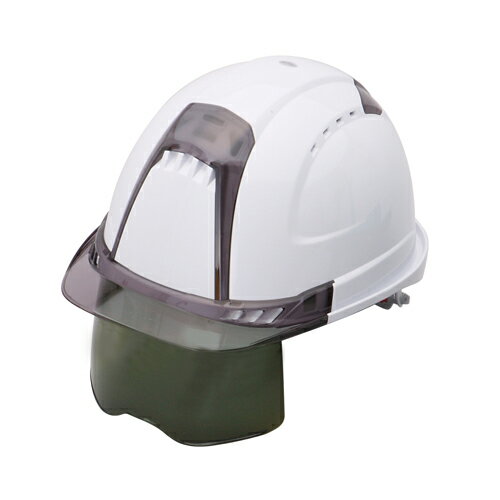 ヴェンティープラス 白 TOYO NO.391F-S-G シールド付きヘルメット(通気孔付き)です。飛来・落下物用・..