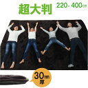【ボーナスSALE開催中】あったかラグ 特大敷き布団 約 220×400cm 冬用ラグ 長方形 大きい 幅広 厚敷 超大判 すべり止め加工 ブラウン ネル生地