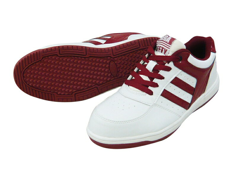 樂天商城 - 500円OFFクーポン配布中 04/29(水)00:00〜 安全靴 メンズ かっこいい おしゃれ 白 ホワイト 赤 レッド 紐靴 紐くつ スニーカー メンズ セーフティスニーカー セーフティースニーカー シンプル 紐靴 紐くつ シューズ 靴 滑りにくい 耐滑 作業靴