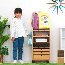 【ボーナスSALE開催中】木製ラック 幅36.5 奥行29 高さ70 リビングラック ランドセルラック キャスター付 A4対応 引き出し 引出し ブラウン ナチ...