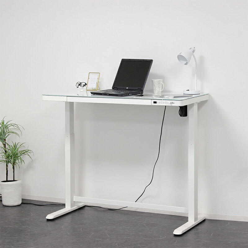 最大2000円OFFクーポン配布中 01/29(木)00:00～ 昇降デスク 電動 高さ調節 机 ワークデスク メモリー機能付き引き出し USB充電ポート付き