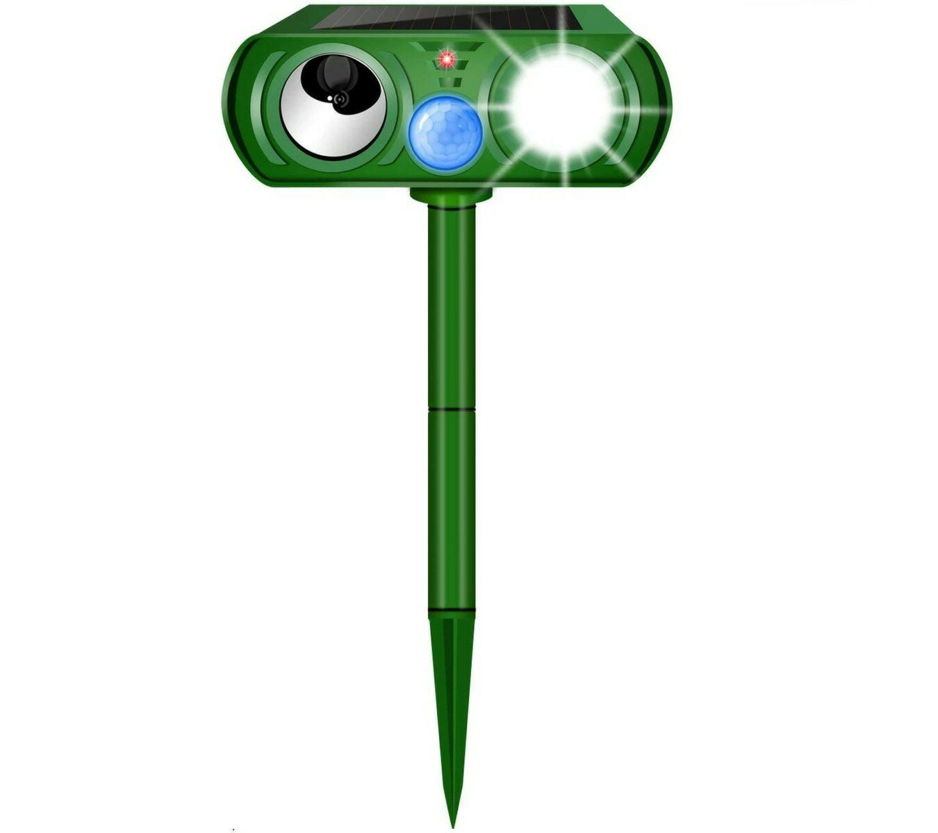 猫よけ超音波撃退器 動体検知 動物撃退器 フラッシュライト ソーラーパワー 眩しい LED 強力 夜間 ねこよけ ノラ猫威嚇 防水 防塵 小型 軽量 害獣対策 フン対策 撃退グッズ 猫除け 憤慨対策 害鳥 野良犬 イノシシ カラス 野良猫 駐車場 庭