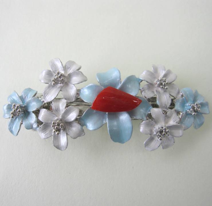 日本・高知産赤珊瑚 バレッタ 髪留め ヘアアクセサリー 『宝石サンゴ』 珊瑚婚 還暦 誕生日 御祝 厄除 御守 3月の誕生石 ギフト プレゼント 結婚35周年 ...