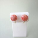 ピンク珊瑚 丸玉 イヤリング (11.6ミリ) K18ネジ・バネ 宝石サンゴ 珊瑚婚 還暦 誕生日 御祝 厄除 御守 3月の誕生石 ギフト プレゼント 結婚35...