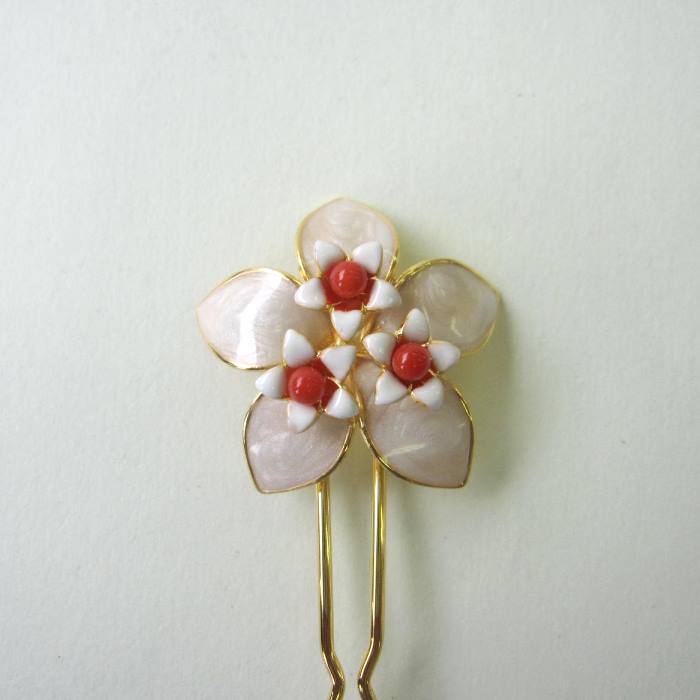 日本・高知産赤珊瑚 かんざし (約3.6ミリ玉) 簪 和小物 髪飾り 着物 宝石サンゴ 珊瑚婚 還暦 誕生日 御祝 厄除 御守 3月の誕生石 ギフト プレゼント...