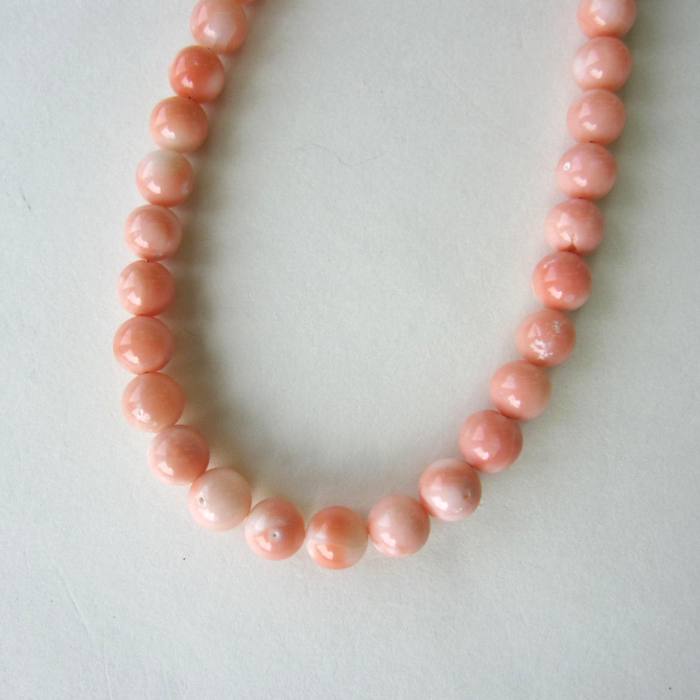 桃珊瑚 ネックレス 真鍮 モモ 『宝石サンゴ』 珊瑚婚 還暦 誕生日 御祝 厄除 御守 3月の誕生石 ギフト プレゼント 結婚35周年 珊瑚職人