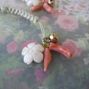 白サンゴかわいい桜の花とピンク枝のお守り根付け 開運 和小物 『宝石サンゴ』 珊瑚婚 還暦 誕生日 御祝 厄除 御守 3月の誕生石 ギフト プレゼント 結婚35...