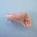 ピンク珊瑚 桜草の花の帯留め 真鍮 帯留 着物 浴衣 『宝石サンゴ』 珊瑚婚 還暦 誕生日 御祝 厄除 御守 3月の誕生石 ギフト プレゼント 結婚35周年 珊...