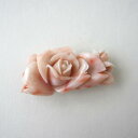ピンク珊瑚 薔薇の花の彫り 帯留め 真鍮裏張り 着物 浴衣 和装小物 宝石サンゴ 珊瑚婚 還暦 誕生日 御祝 厄除 御守 3月の誕生石 ギフト プレゼント 結婚...