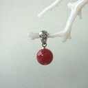日本 高知産血赤珊瑚 丸玉 ペンダントトップ (7.3ミリ) Pt900 ダイヤ0.03ct 宝石サンゴ 珊瑚婚 還暦 誕生日 御祝 厄除 御守 3月の誕生石 ...