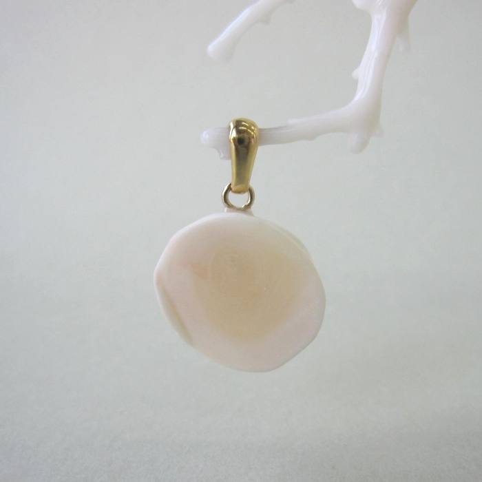 ミッド珊瑚 ぶつ切り 珊瑚 ペンダントトップ 真鍮 『宝石サンゴ』 珊瑚婚 還暦 誕生日 御祝 厄除 御守 3月の誕生石 ギフト プレゼント 結婚35周年 珊瑚職人