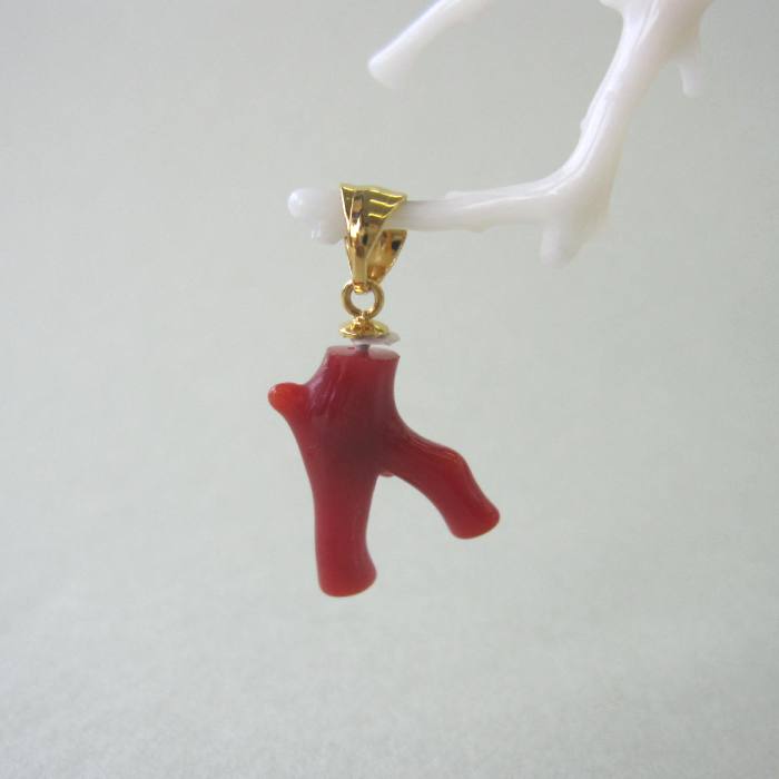 日本 高知産血赤珊瑚 枝 ペンダントトップ SILVER お買い得 宝石サンゴ 珊瑚婚 還暦 誕生日 ...