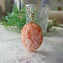 ピンク珊瑚 全面桜の花の彫り K18 オーバルペンダントトップ ダイヤ0.05ct 18金 『宝石サンゴ』 珊瑚婚 還暦 誕生日 御祝 厄除 御守 3月の誕生石 ギフト プレゼント 結婚35周年 珊瑚職人