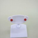 日本 高知産赤珊瑚 丸玉ピアス .(3.1ミリ) K14WG(シリコンキャッチ) 『宝石サンゴ』 珊瑚婚 還暦 誕生日 御祝 厄除 御守 3月の誕生石 ギフト ...