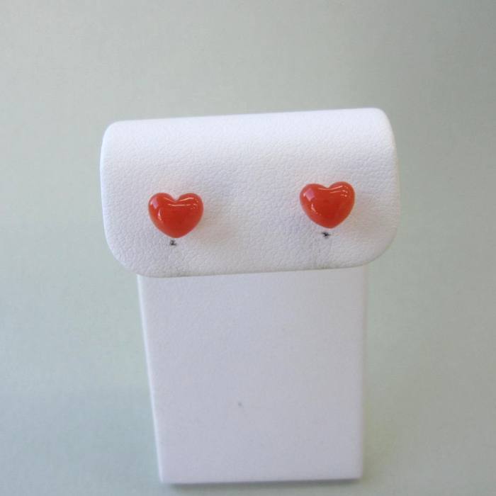 日本 高知産赤珊瑚 ハート ピアス K18 直結 宝石サンゴ 珊瑚婚 還暦 誕生日 御祝 厄除 御守 3月の誕生石 ギフト プレゼント 結婚35周年 珊瑚職人