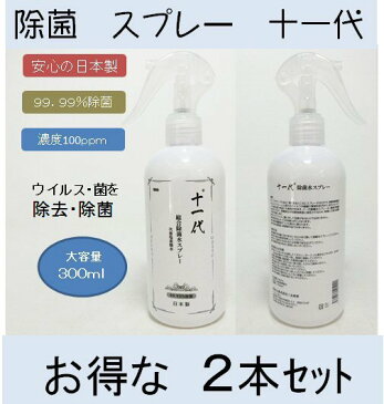 2本セット【最新除菌スプレー】次亜塩素酸水 除菌 消毒スプレー 携帯 水 抗菌 予防 ウイルス対策 消臭 強力 弱酸性 除菌 指 99.99% 100ppm 手 日本製 オフィス 会社 学校 家庭用 キッチン 台所 トイレ 浴室